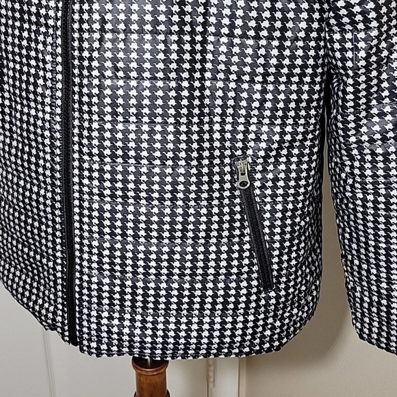 Chico's Zenergy Reversible Houndstooth Puffer Jacket Women's 2P Petite Large - Picture 7 of 13